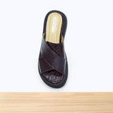 999f Luva en Cuir Bordeaux Foncé