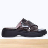 999f Luva en Cuir Marron Chocolat