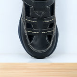 077ENF Bambín en Cuir Noir