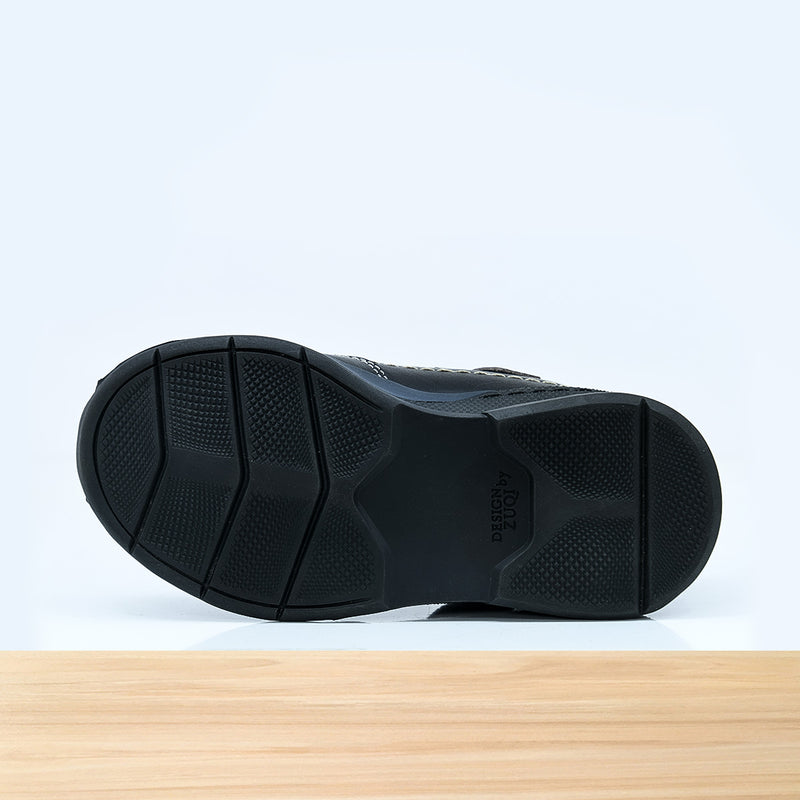077ENF Bambín en Cuir Noir