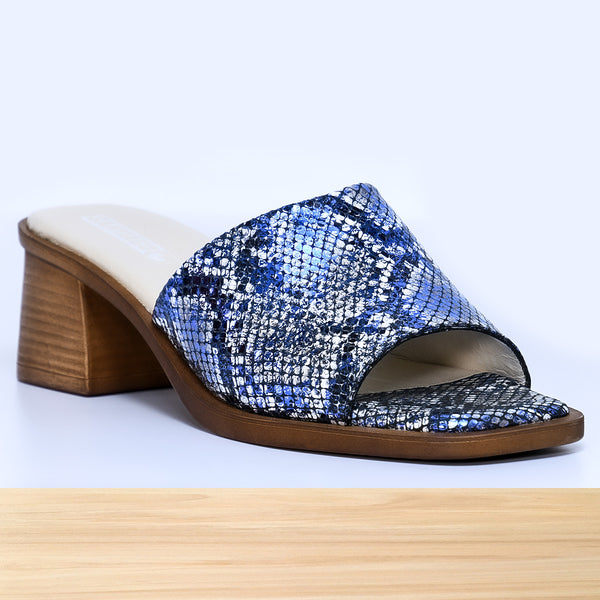 406F Mary Cuir bleu