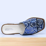 406F Mary Cuir bleu