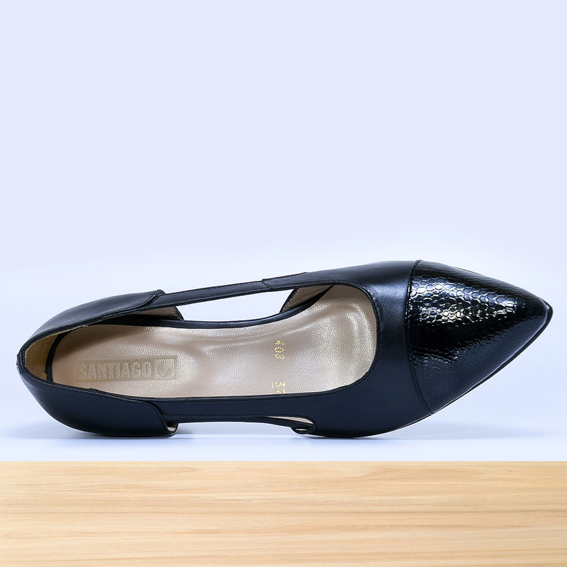 408F Bofia en Cuir Noir
