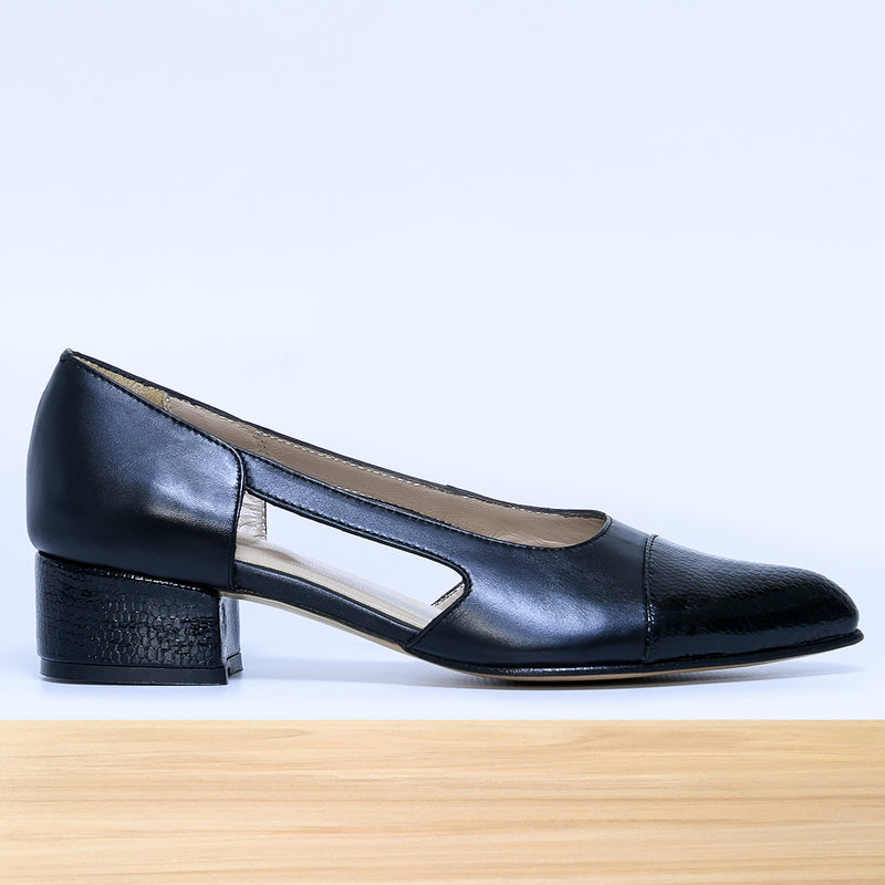 408F Bofia en Cuir Noir