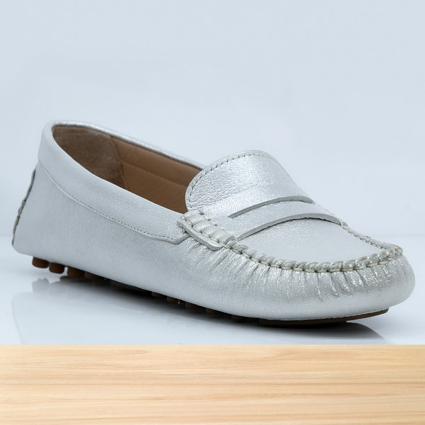 528F Clara en Cuir Argenté