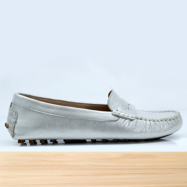 528F Clara en Cuir Argenté