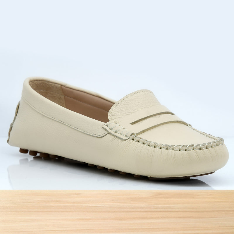 528F Clara en Cuir Beige