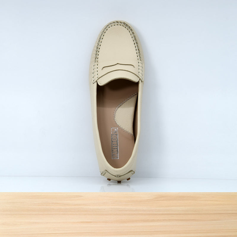 528F Clara en Cuir Beige
