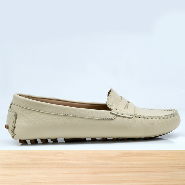 528F Clara en Cuir Beige