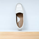 528F Clara en Cuir Blanc