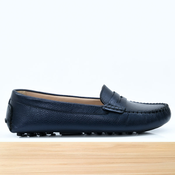 528F Clara en Cuir Bleu-N