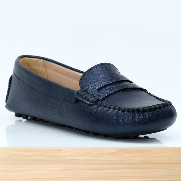 528F Clara en Cuir Bleu-N