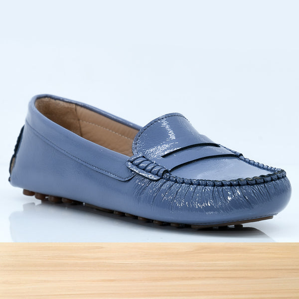 528F Clara en Cuir Bleu