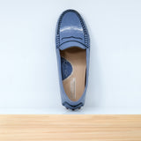 528F Clara en Cuir Bleu