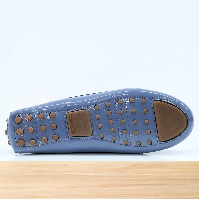 528F Clara en Cuir Bleu