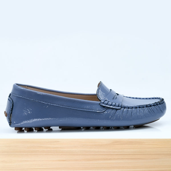 528F Clara en Cuir Bleu