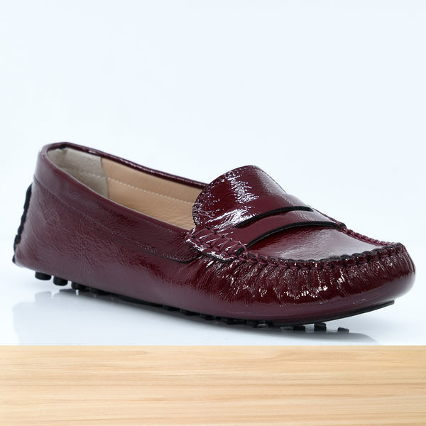528F Clara en Cuir Bordeaux