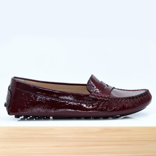 528F Clara en Cuir Bordeaux