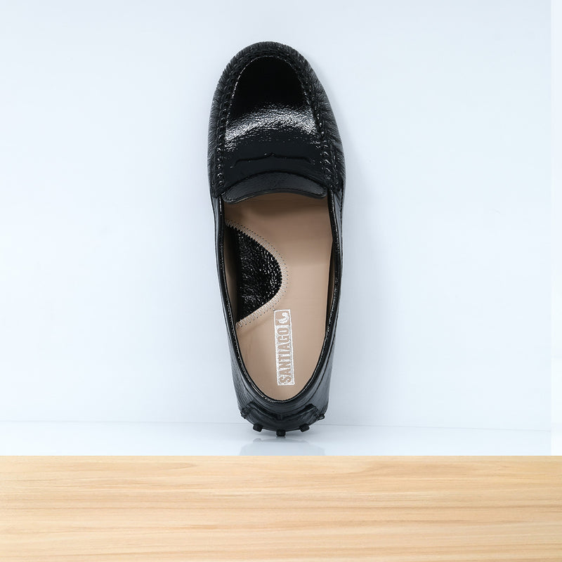 528F Clara en Cuir Noir-VRN
