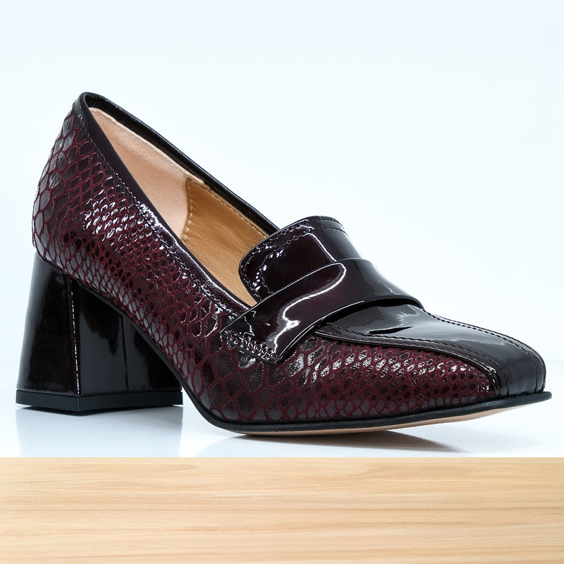 797F Elabia Cuir Bordeaux