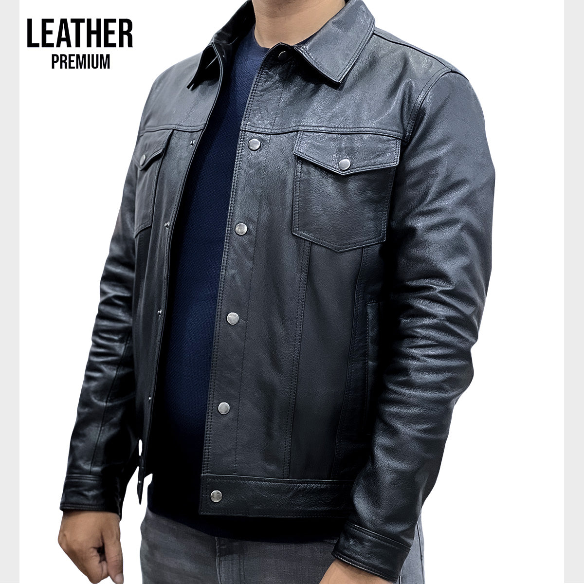 Ferano Jacket Cuir Noir - Main Image