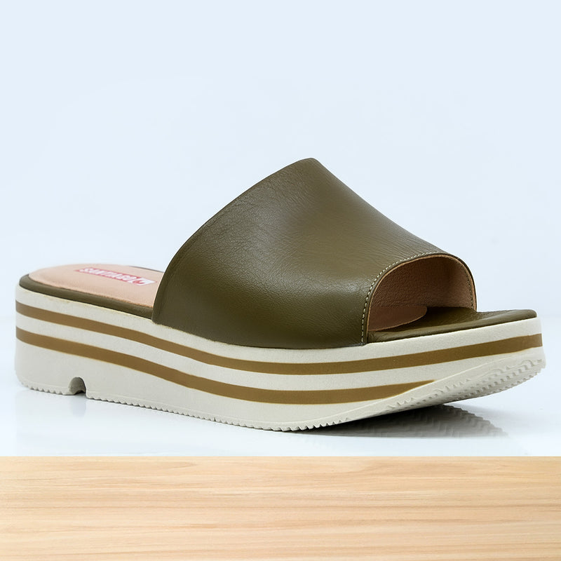 950F Flor en Cuir Kaki
