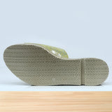 950F Flor en Cuir Vert-Anis