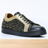 475f Layra cuir noir doré