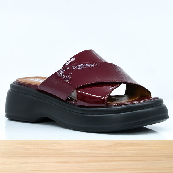 999f Luva en Cuir Bordeaux