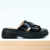 999f Luva en Cuir Noir