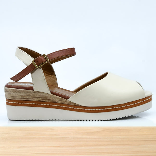 029F Miroza en Cuir Beige