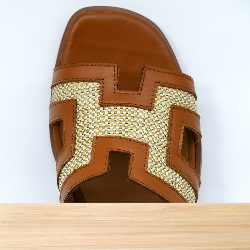 415f Orelle en Cuir Camel
