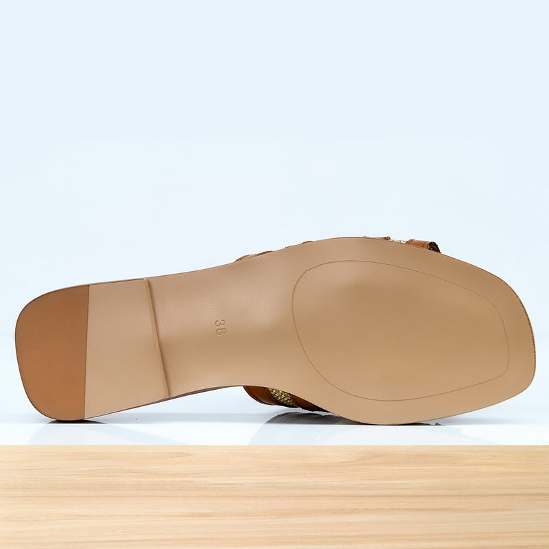 415f Orelle en Cuir Camel