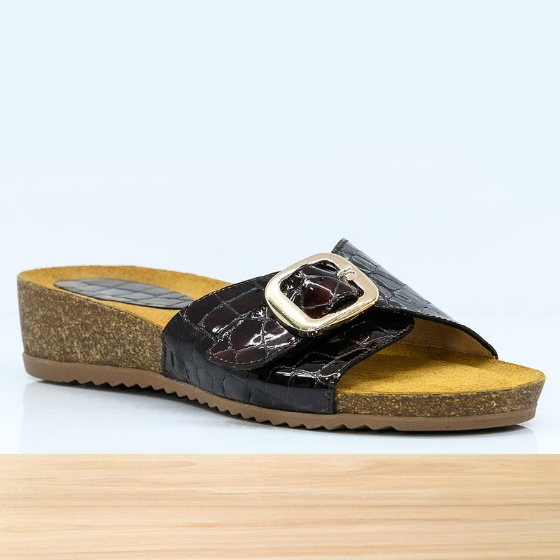 078F Qaria Cuir Bordeaux