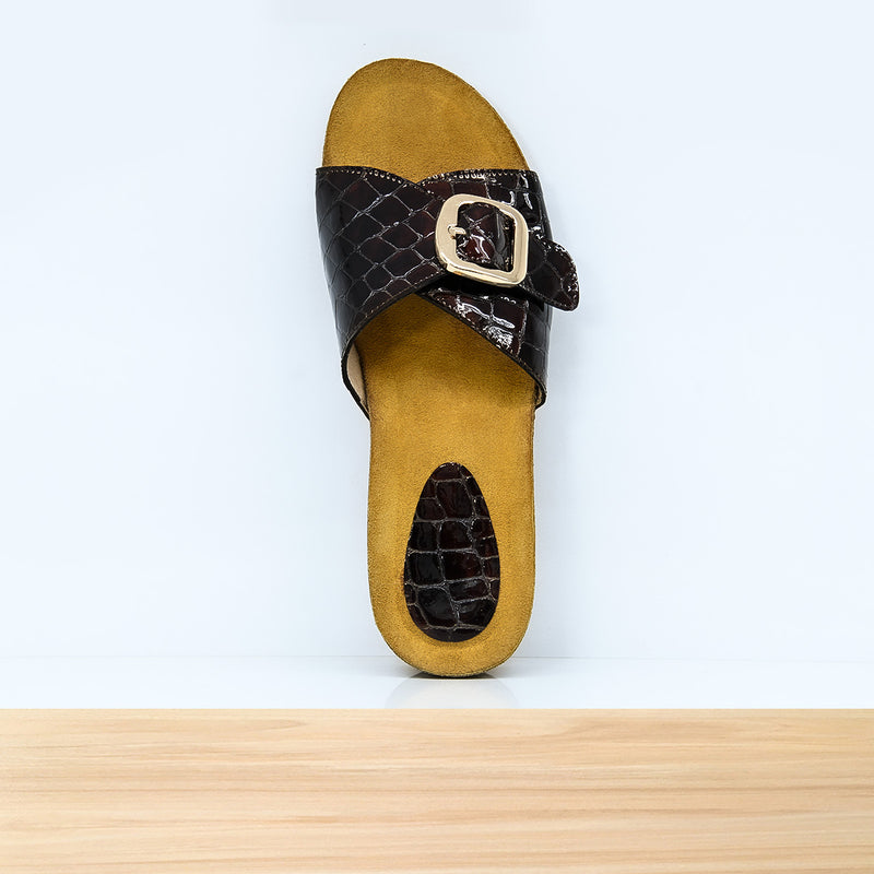 078F Qaria Cuir Bordeaux