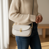 Awaan Cuir Blanc casual wear cream knit jeans