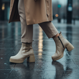 Bottines beige pluie