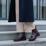 Bottines bordeaux urbain