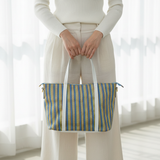 Cabado Bleu-W small bag with white sweater