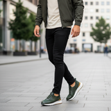 Elevated casual street style green sneakers