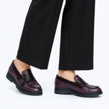 Fawz bordeaux pantalon noir