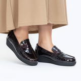 Glitsy bordeaux foncé djellaba beige