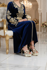 Kaftan Bleu Marine V2 — Avela Doré