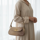 Layali Cuir Beige-Marron front view extreme macro