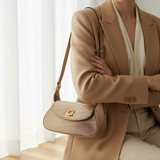 Layali Cuir Beige-Marron with camel blazer