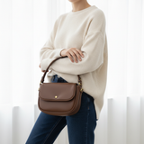 Najmat Cuir Marron casual wear cream knit dark jeans