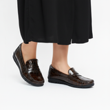 Nyra marron miel djellaba noire