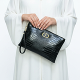 Pochette Valina Noir Croco - Variation 2