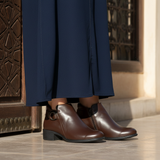 Sandales avec djellaba bleue