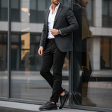 Smart casual black gold sneakers